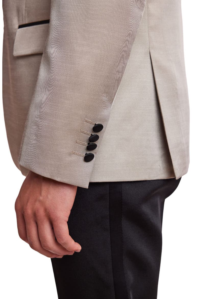Regent Slim Fit Shawl Lapel Tuxedo Jacket, Alternate, color, SABLE BEIGE BLACK