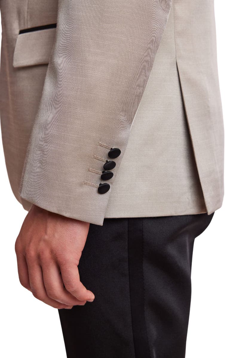 PAISLEY & GRAY Regent Slim Fit Shawl Lapel Tuxedo Jacket, Alternate, color, Sable Beige Black