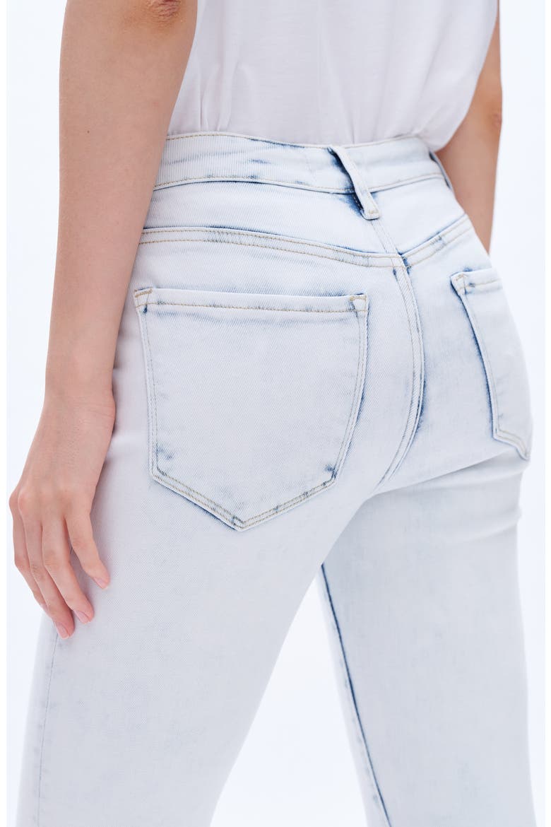 Raw Hem Crop Skinny Jeans, Alternate, color, SNOWFLAKE