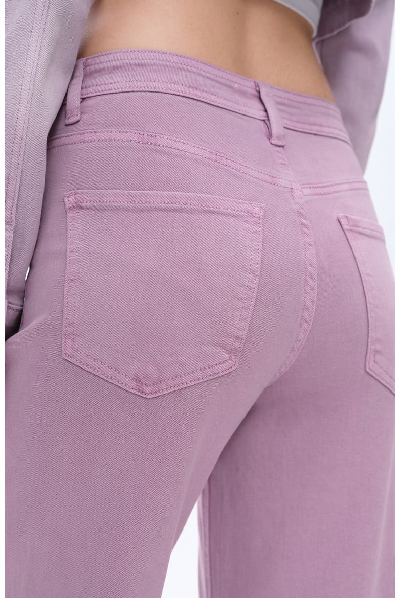 Flora High Rise Straight Jeans, Alternate, color, PURPLE