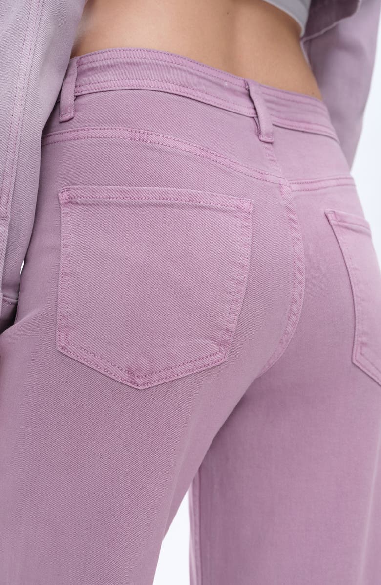 Bayeas Flora High Rise Straight Jeans, Alternate, color, Purple