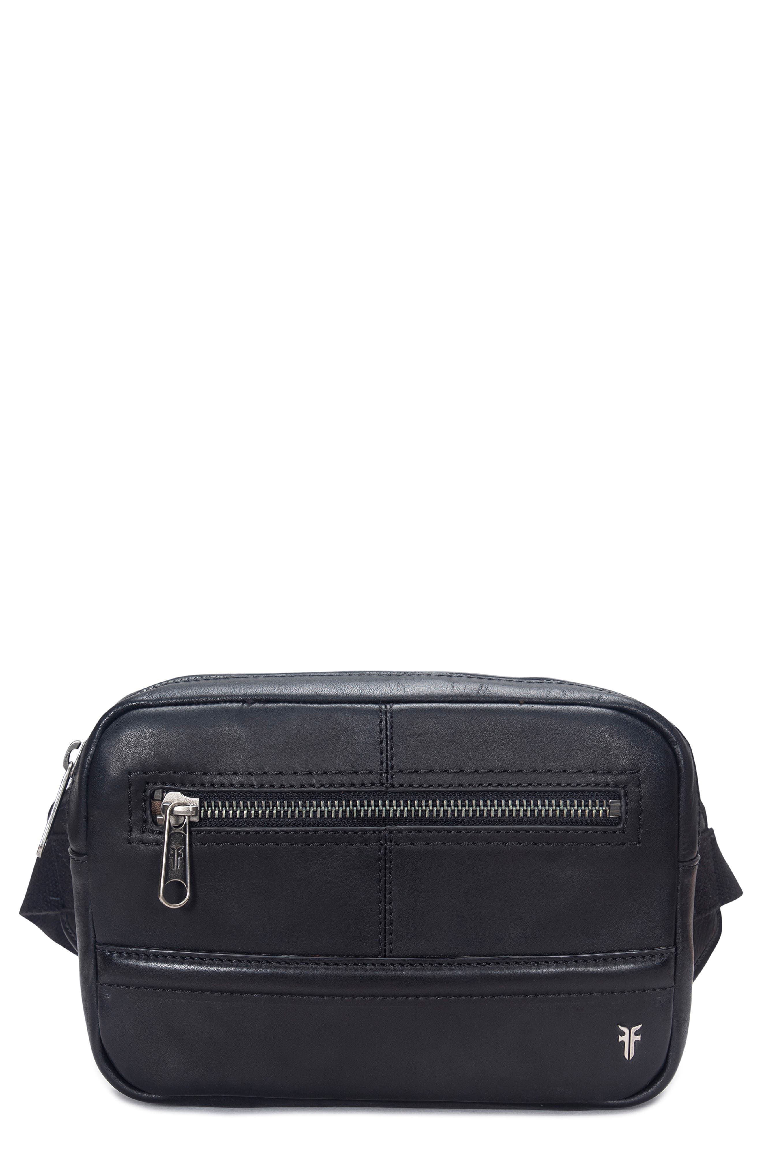 Frye Nash Leather Sling Bag, Main, color, Black
