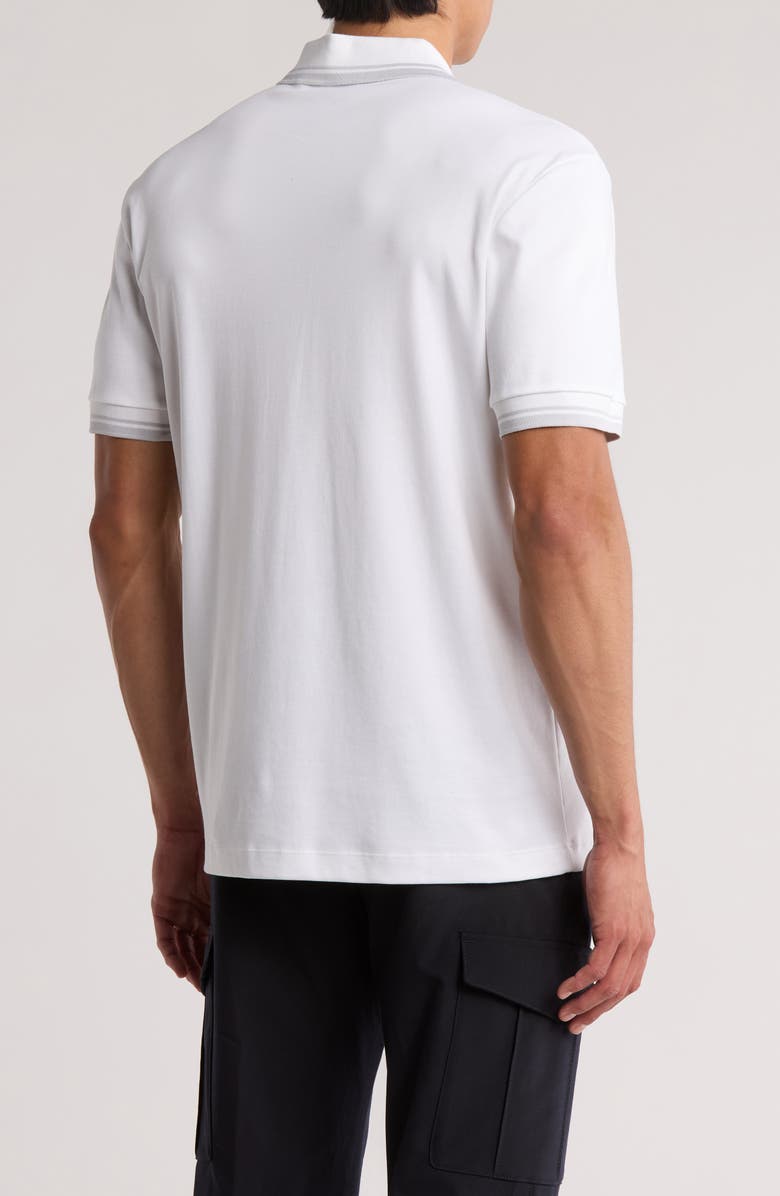 BOSS Parlay Tipped Cotton Polo, Alternate, color, White