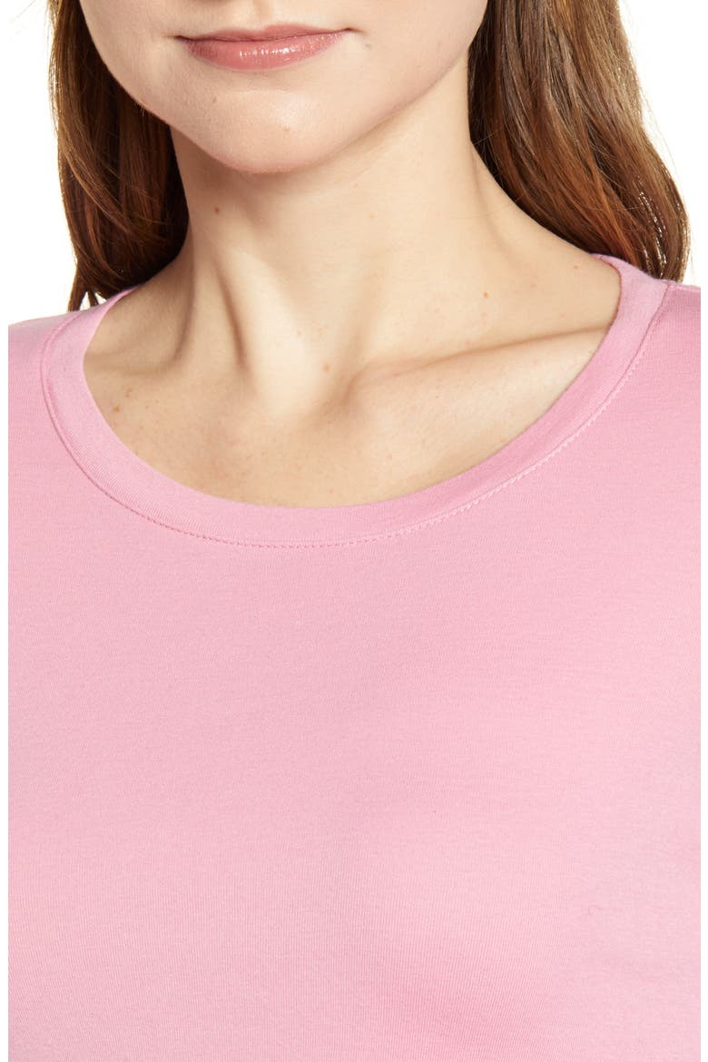 Scoop Neck Long Sleeve Cotton Knit Top, Alternate, color, PINK CASHMERE