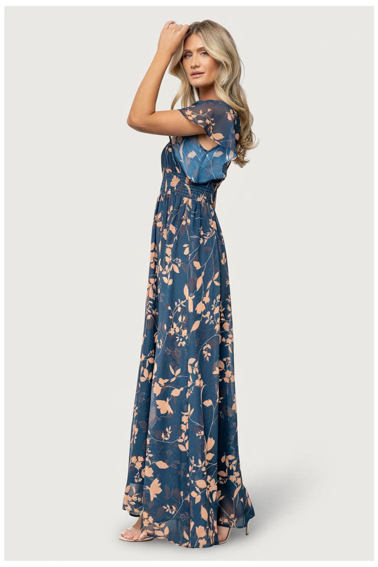 lynlee metallic maxi dress Baltic Born Womens Lynlee Metallic Maxi Dress | Light Blue
