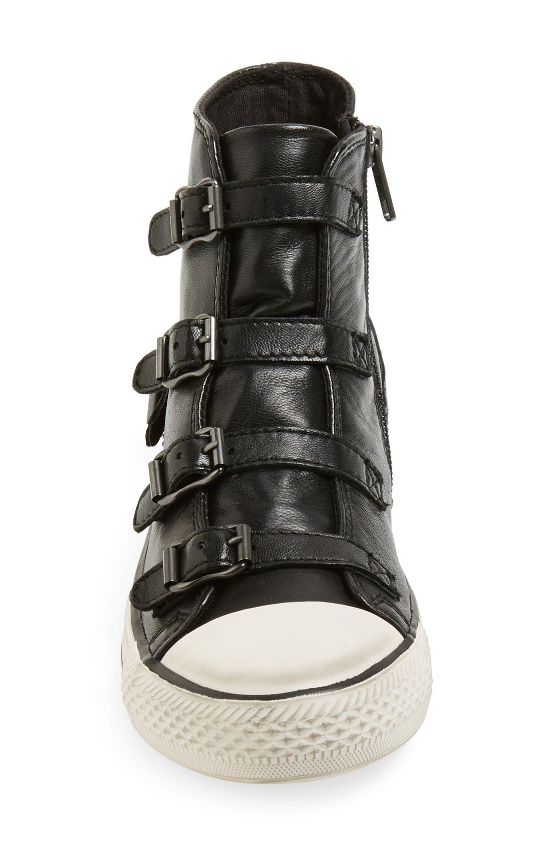 'Virgin' Sneaker, Alternate, color, BLACK LEATHER