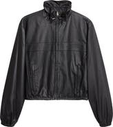 Alexander Wang Shrunken Leather Track Jacket