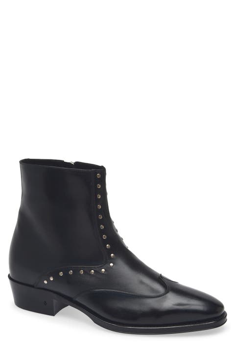 Ludlow Stud Wingtip Zip Boot (Men)