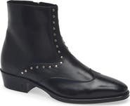 John Varvatos Ludlow Stud Wingtip Zip Boot