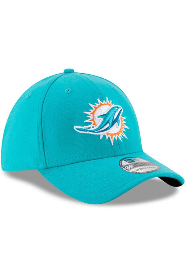 Men's New Era Aqua Miami Dolphins 39THIRTY Flex Team Classic Hat, Alternate, color, Aqua