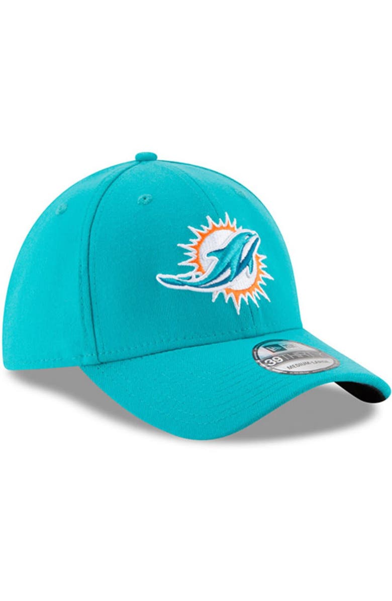 New Era Men's New Era Aqua Miami Dolphins 39THIRTY Flex Team Classic Hat, Alternate, color,