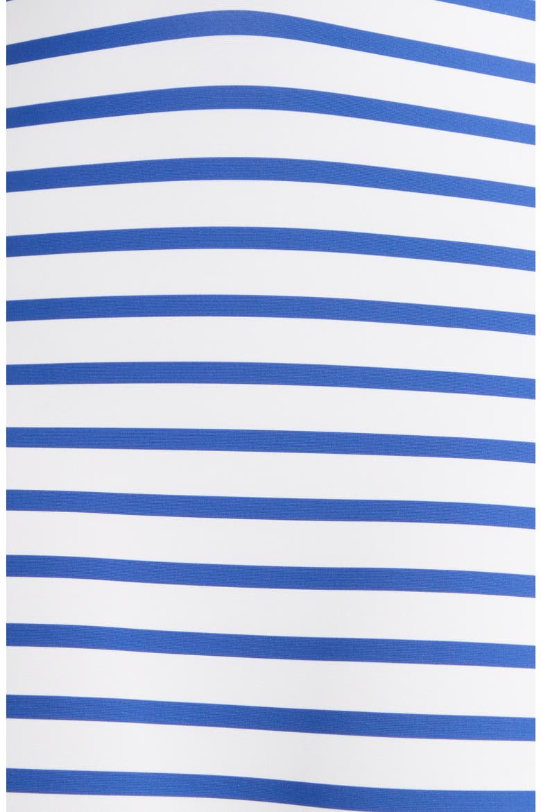 Knotted Keyhole One-Piece Swimsuit, Alternate, color, SEASIDE STRIPE
