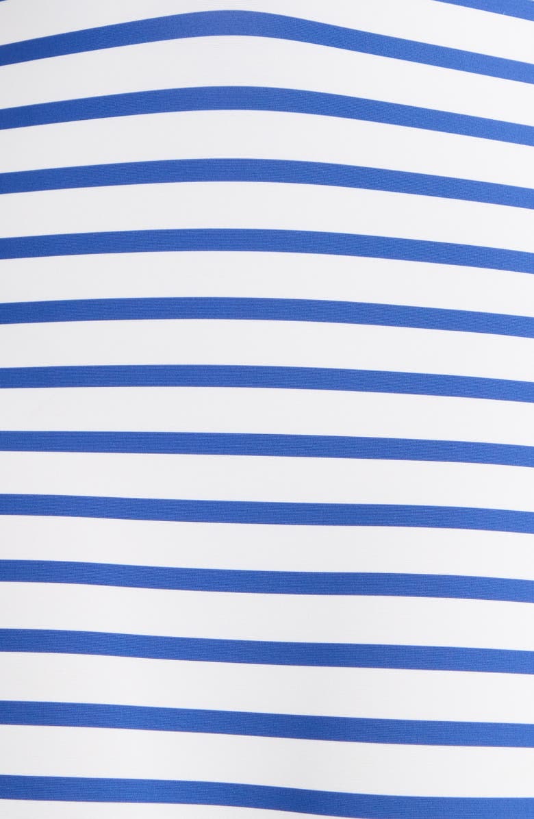 Lauren Ralph Lauren Knotted Keyhole One-Piece Swimsuit, Alternate, color, Seaside Stripe
