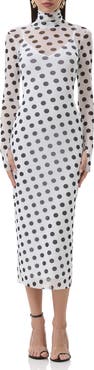 AFRM Shailene Long Sleeve Body-Con Midi Dress