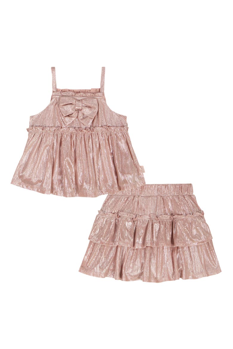 Kids' Bow Tank & Tiered Skirt Set, Main, color, ASSORTED - PINK