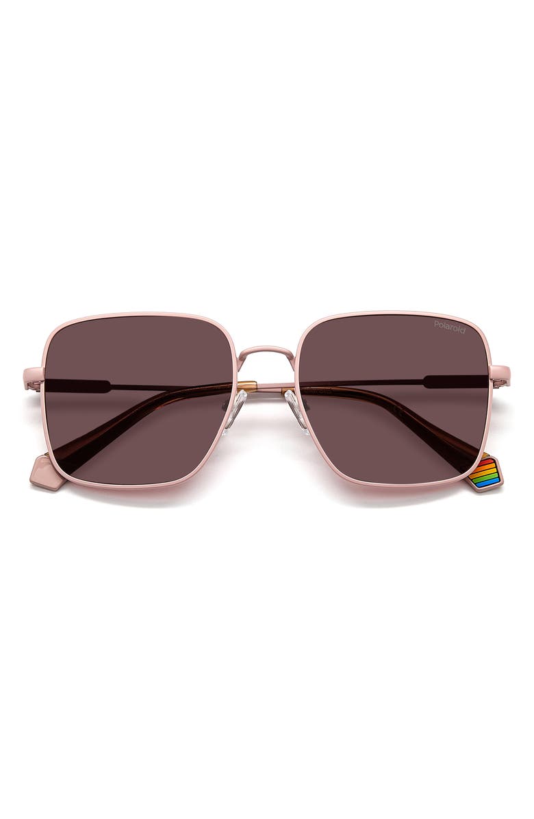 Polaroid 56mm Polarized Square Sunglasses, Main, color, 