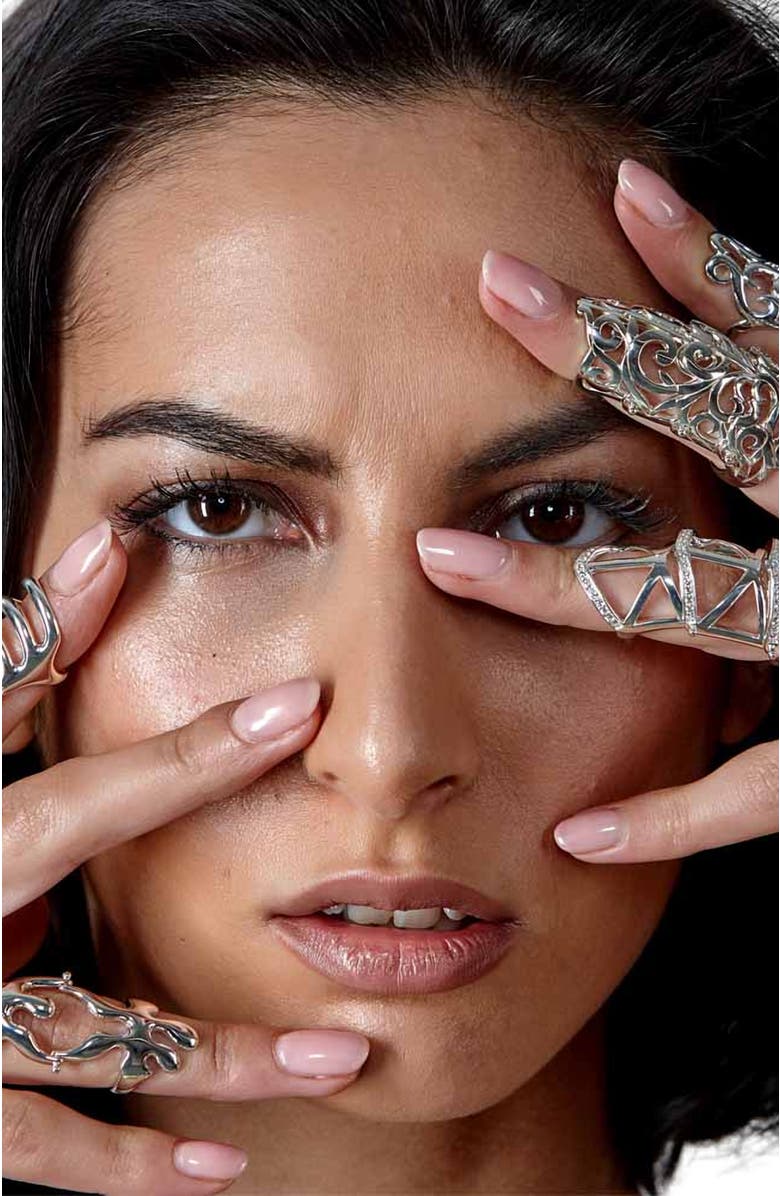 Lucy Quartermaine Splash Armour Ring, Alternate, color, Sterling Silver