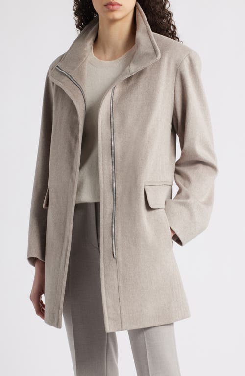 Fleurette Zoey Stand Collar Wool Car Coat
