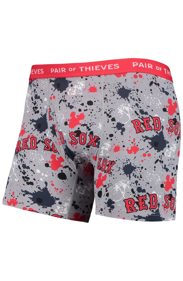 Pair of Thieves Men's Pair of Thieves Gray/Navy Boston Red Sox Super Fit 2-Pack Boxer Briefs Set, Alternate, color, Gray
