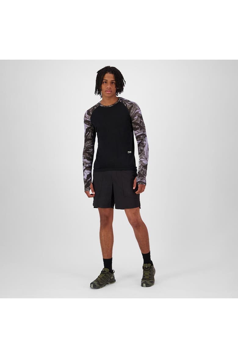 Temple Merino Long-Sleeve Shirt - Men's, Alternate, color, Rock Camo/Black