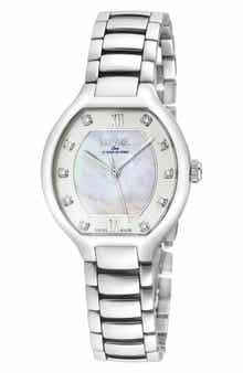 Lugano Diamond Mother-of-Pearl Bracelet Watch