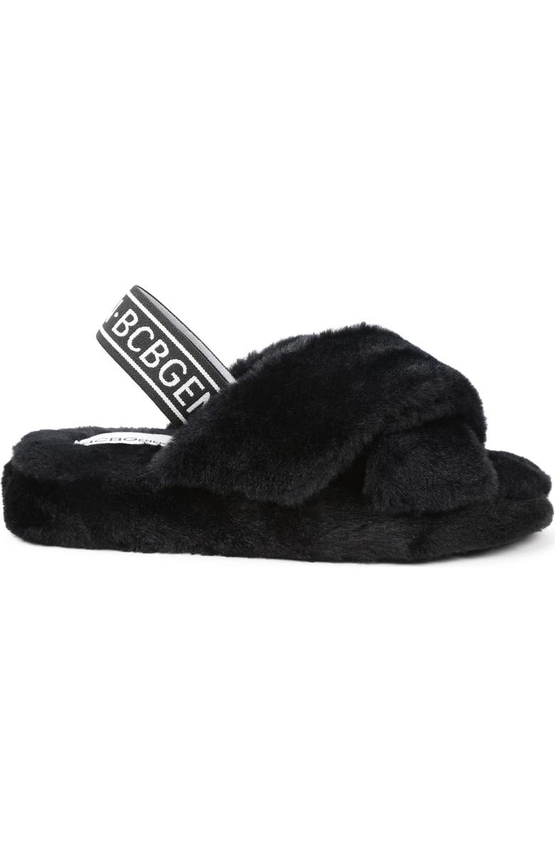 BCBGeneration Soffi Faux Fur Slingback Slipper, Alternate, color,