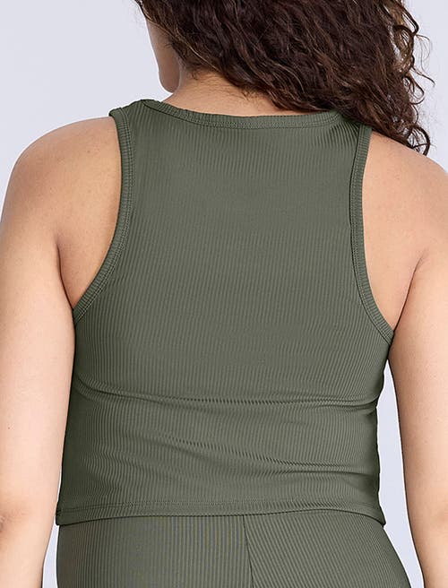 Motherhood Maternity Crew Neck Racerback Cropped Maternity Tank