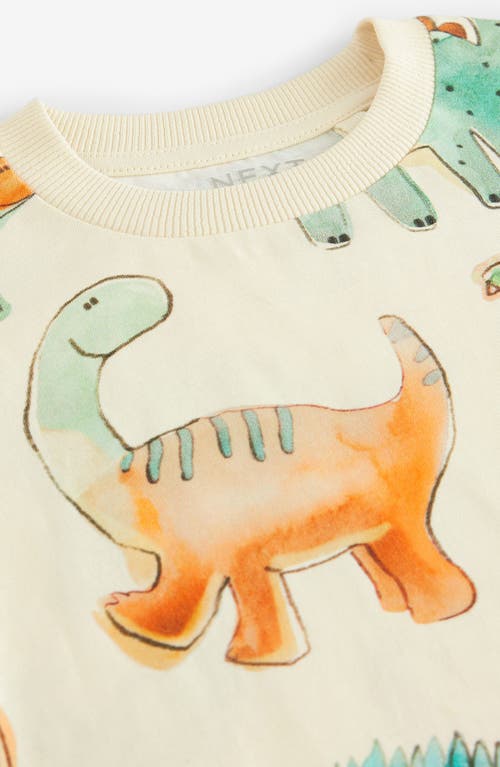 Next Kids' Dinosaur Print T-shirt In White