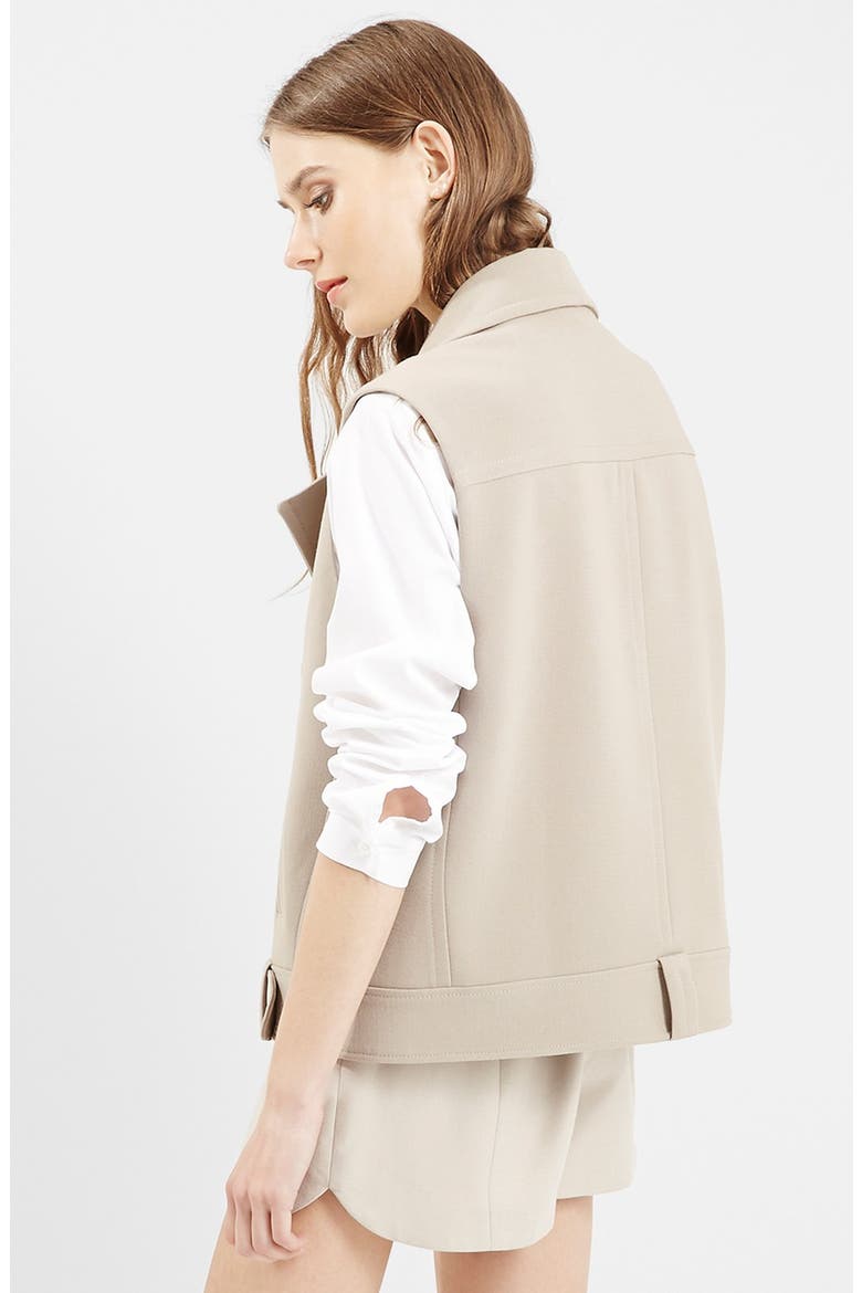 Belted Biker Vest, Alternate, color, GREY