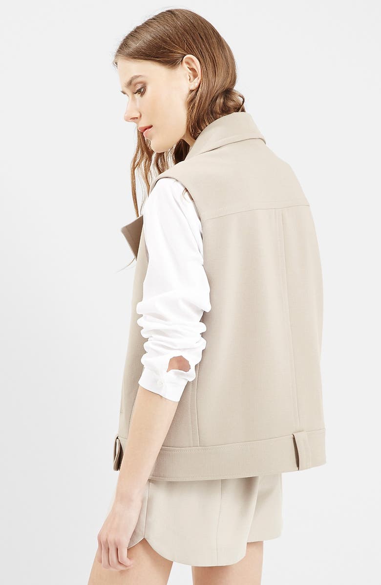 Topshop Belted Biker Vest, Alternate, color,