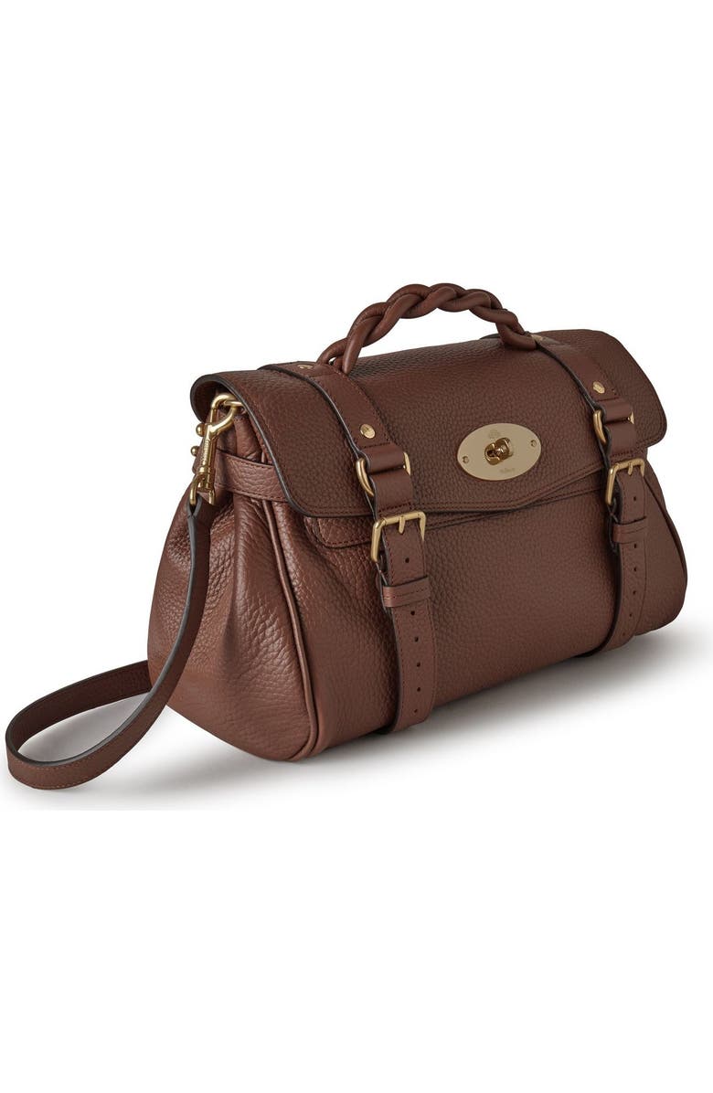 Mulberry Alexa Leather Satchel, Alternate, color, Bright Oak