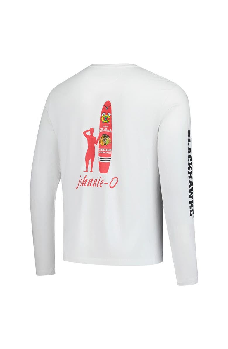 johnnie-O Men's johnnie-O White Chicago Blackhawks Adam Long Sleeve T-Shirt, Alternate, color, 