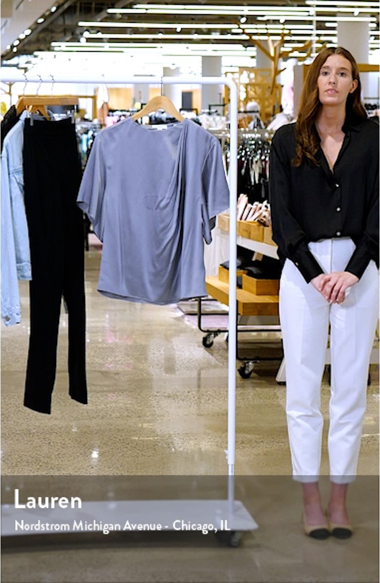 Flutter Sleeve Drape Silk Top, sales video thumbnail