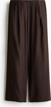 H&M Crinkled Viscose-blend Trousers