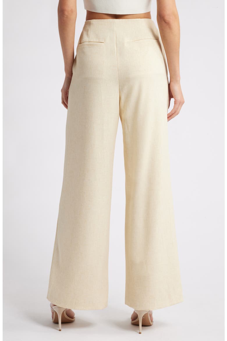 Pleat Front Wide Leg Pants, Alternate, color, BUTTERSCOTCH