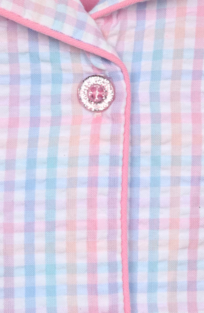 SLEEP ON IT Kids' Two-Piece Short Pajamas & Scrunchie Set, Alternate, color, Pink Multi