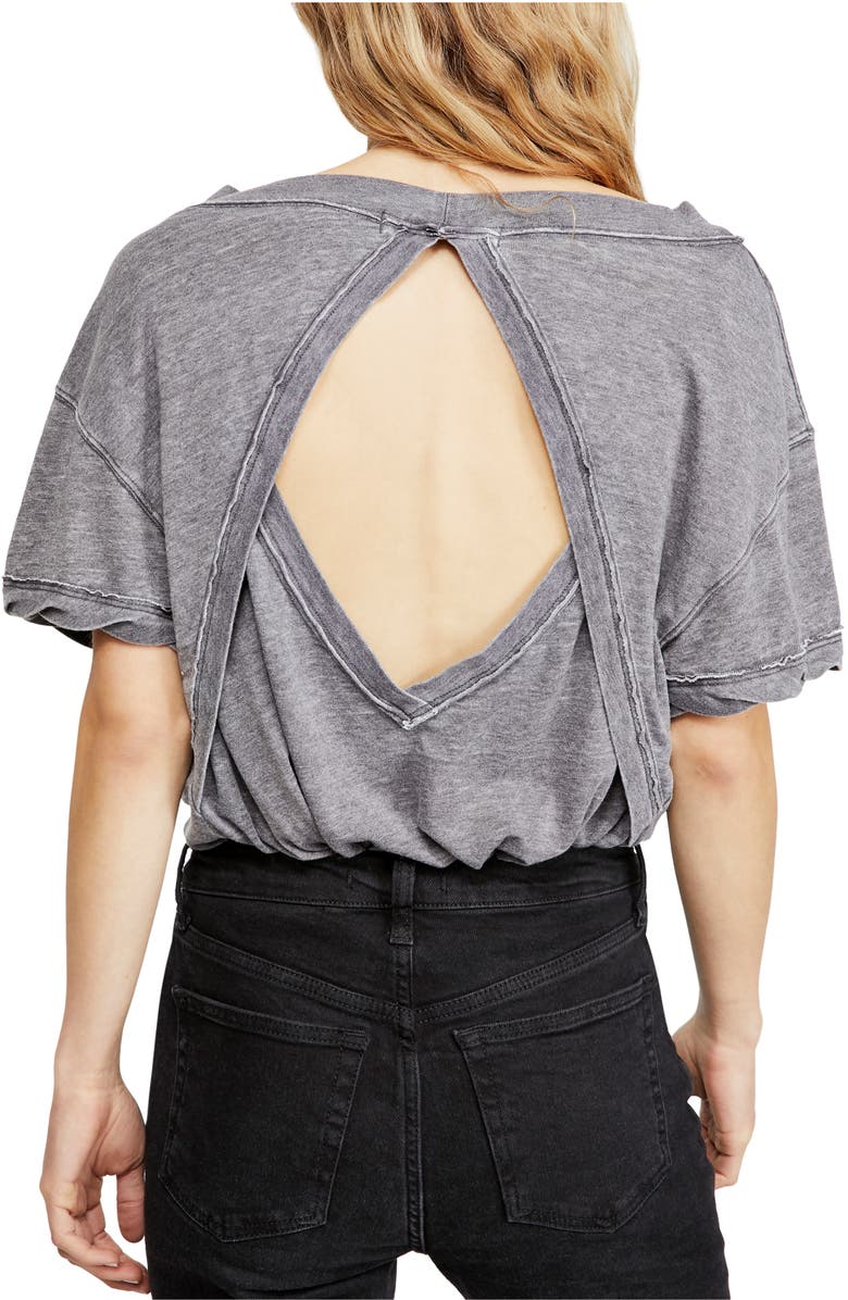 Free People Viola Open Back Tee, Alternate, color, 