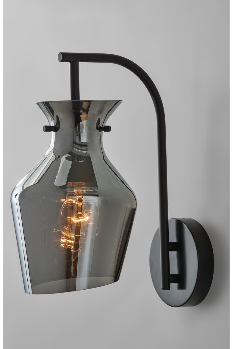 Tate Wall Lamp, Alternate, color, BLACK