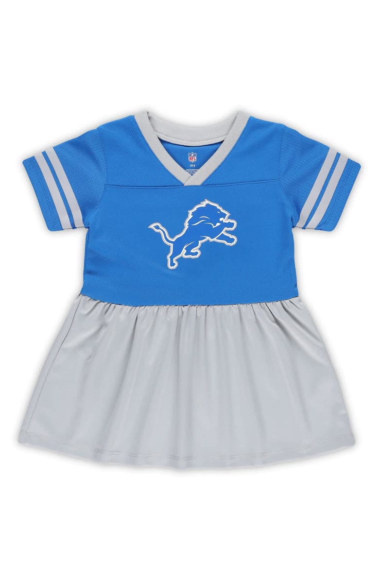 Outerstuff Girls Toddler Blue Detroit Lions Stadium Lights Fashion Jersey Dress, Alternate, color, Blue