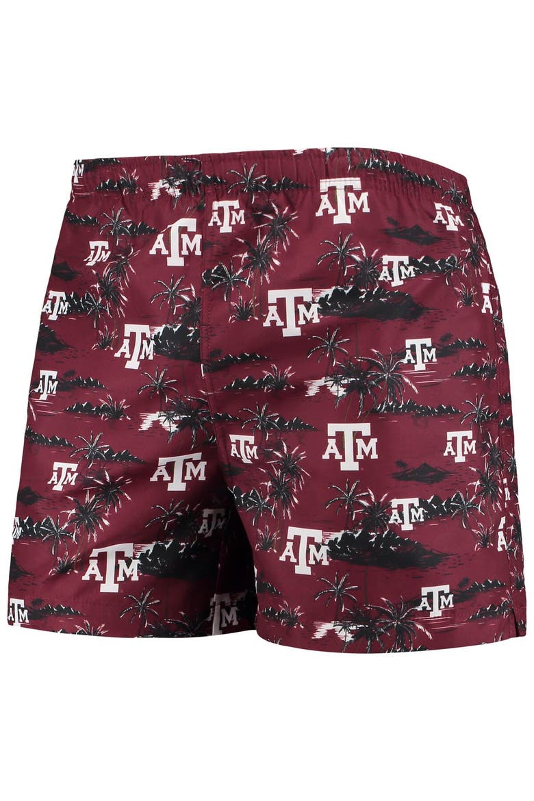 Men's FOCO Maroon Texas A&M Aggies Island Palm Swim Trunks, Alternate, color, Maroon