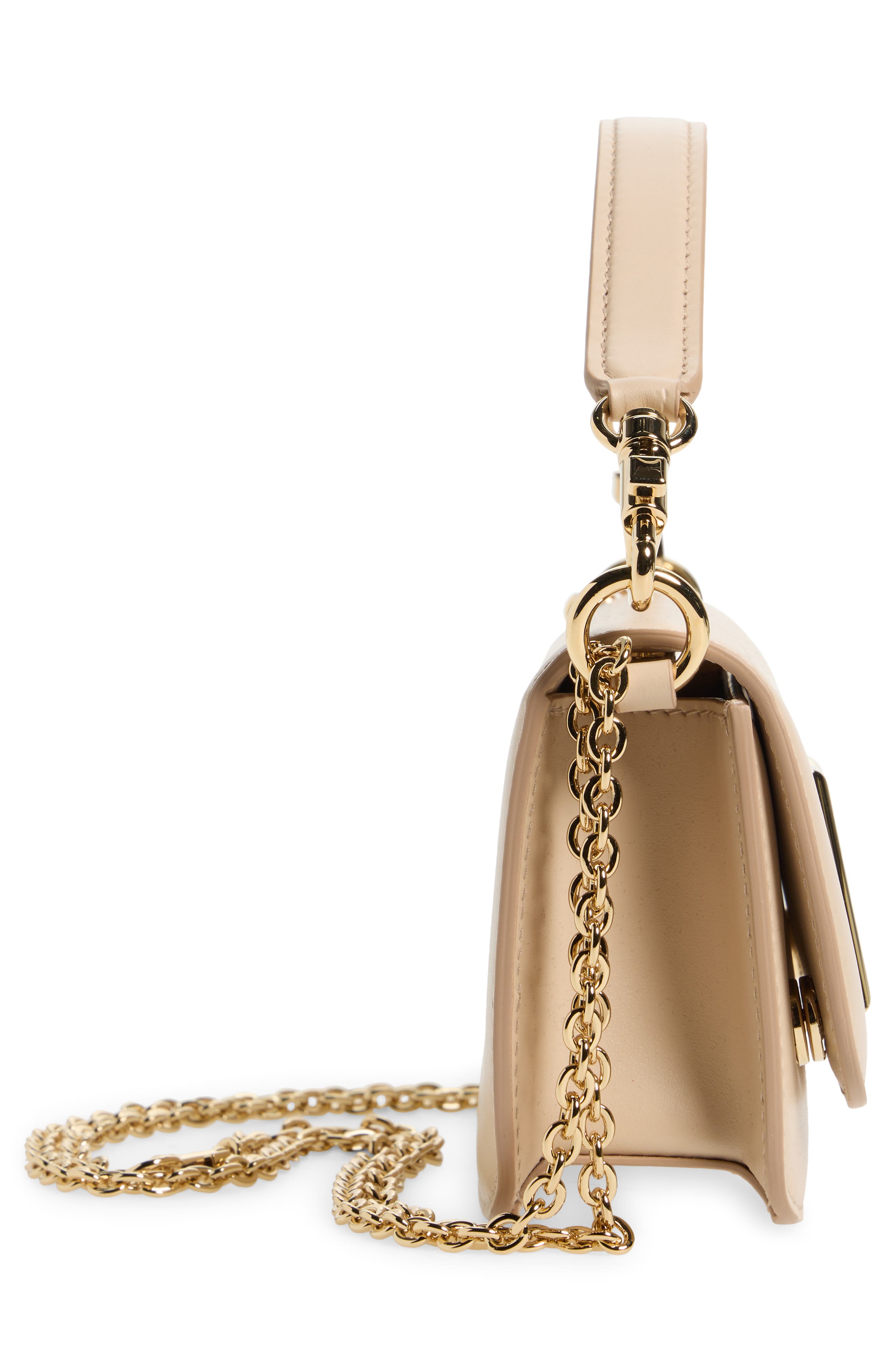 Dolce&Gabbana 3.5 Leather Top Handle Bag, Alternate, color, Light Pastel Beige