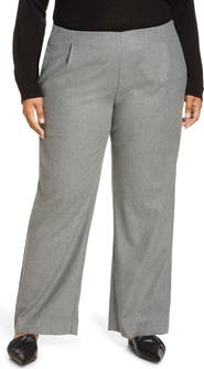 Vince Flannel Pull-On Wide Leg Pants