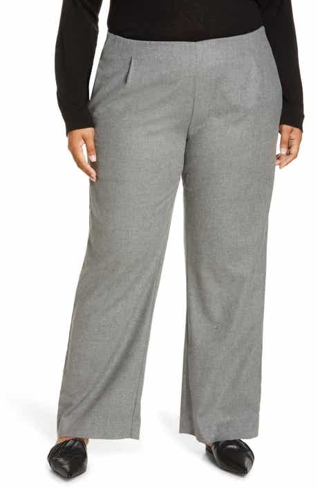 Vince Flannel Pull-On Wide Leg Pants