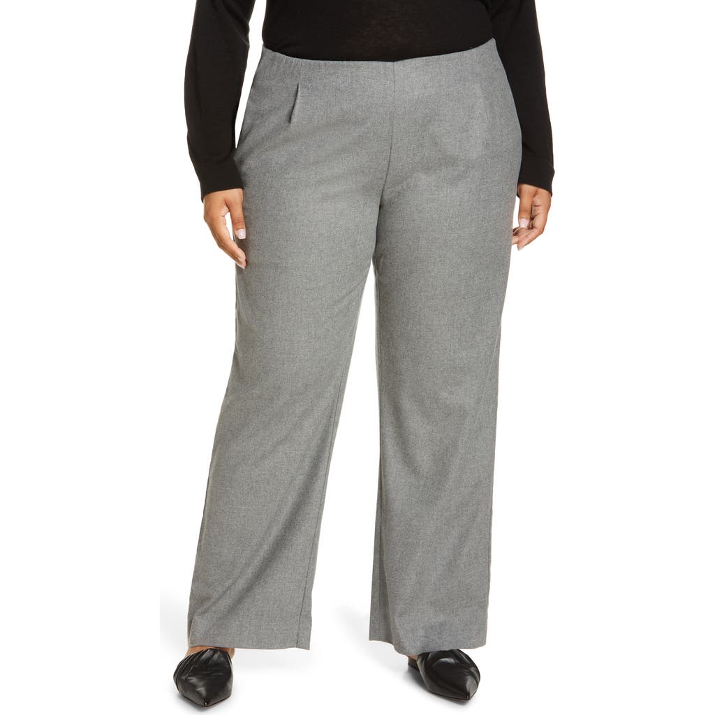 Vince Flannel Pull-on Wide Leg Pants In Thistle