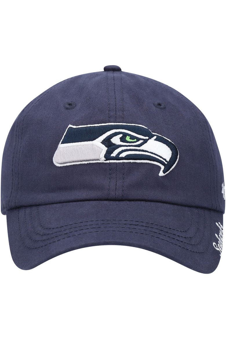 Women's '47 College Navy Seattle Seahawks Miata Clean Up Primary Adjustable Hat, Alternate, color, NAVY