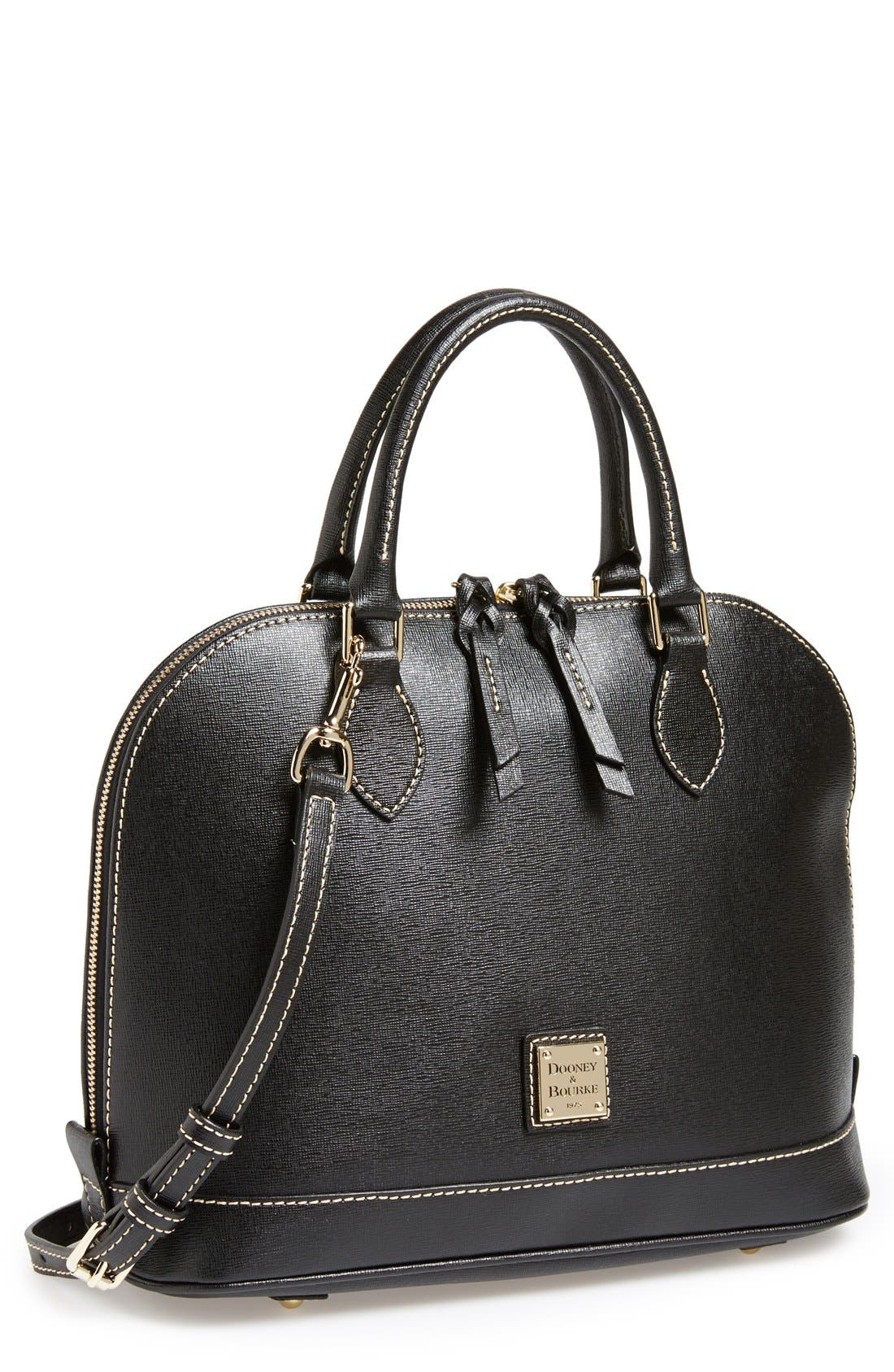 Dooney & Bourke Saffiano Leather Satchel, Main, color, 