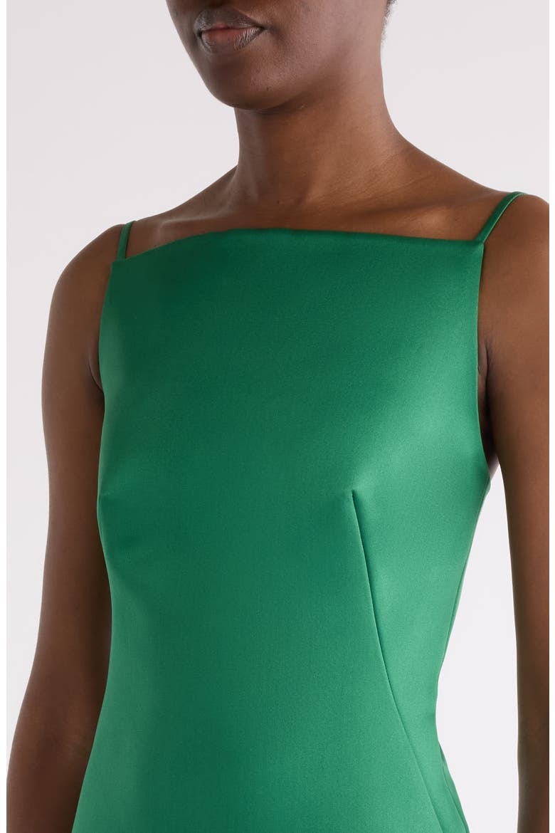 Silk Satin Sheath Minidress, Alternate, color, EMERALD GREEN