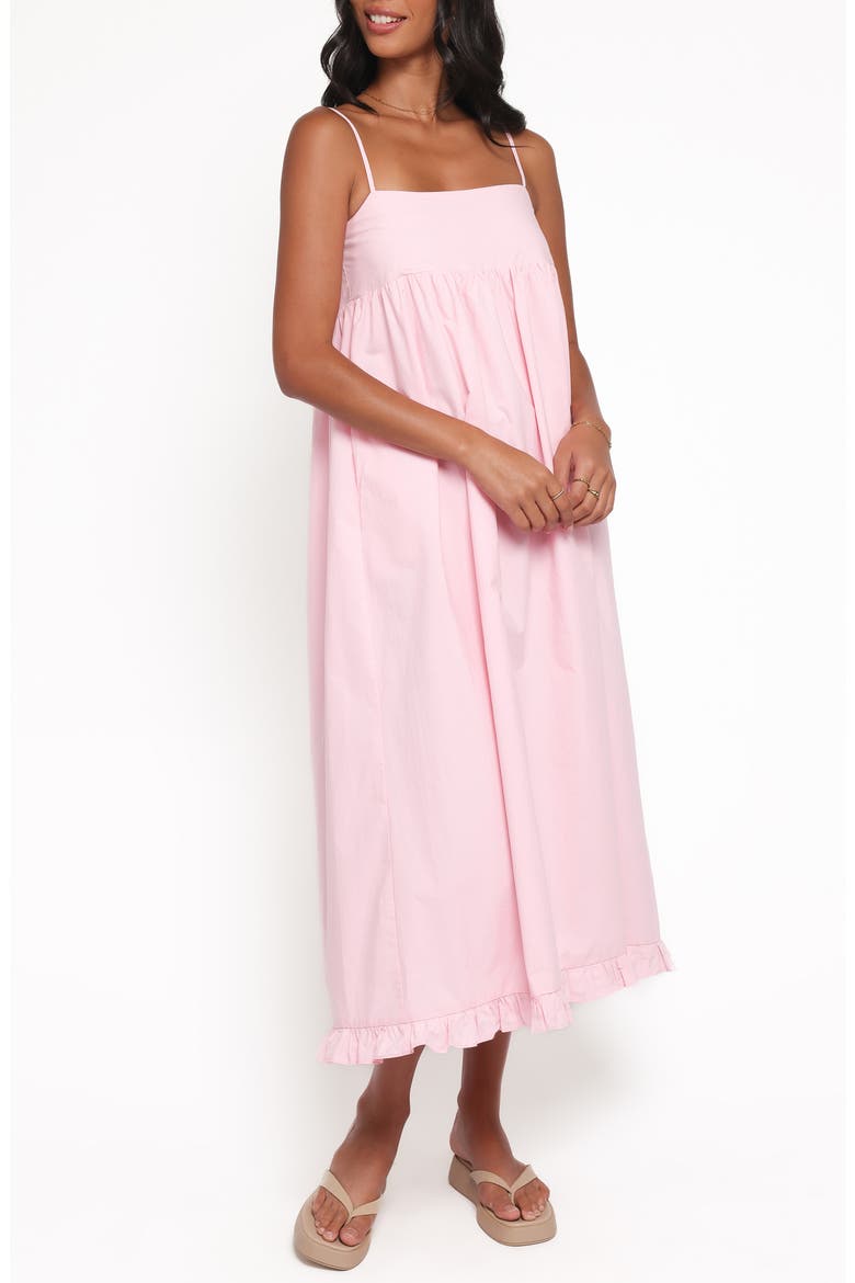Miuccia Sleeveless Cotton Maxi Sundress, Alternate, color, PINK