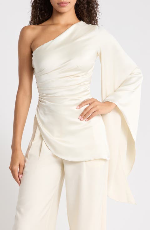 Nicolette Satin One Sleeve Top