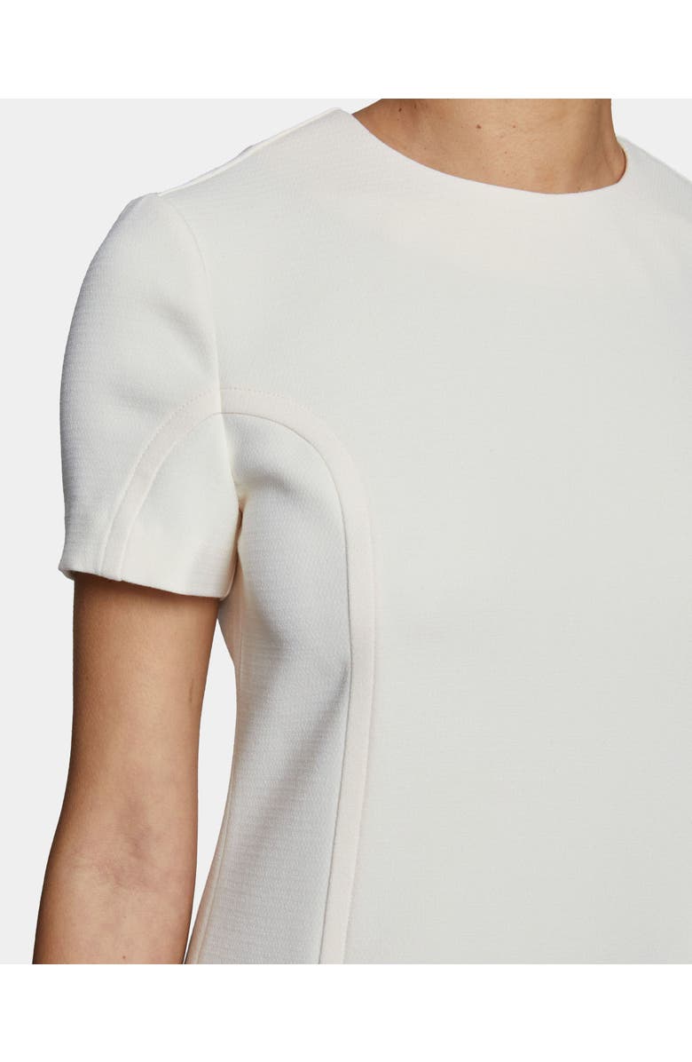 Santorelli KATE Shift Dress with Front Double Zipper Details, Alternate, color, Ivory